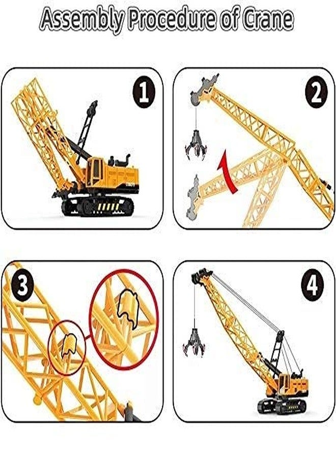 N2K2 ENTERPRISE Unbreakable Friction Power Crane Toy With Cable 360 Degree Rotating Towing Pull Back Vehicles Construction Truck Toy For 3+ Years Old Kids Boys Girls,Multicolor - Image 3